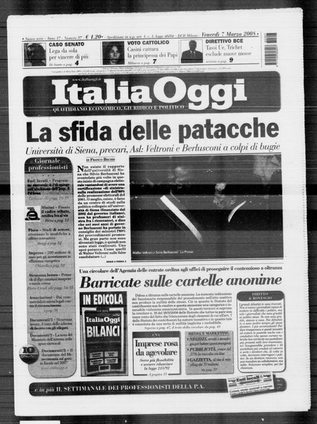 Italia oggi : quotidiano di economia finanza e politica